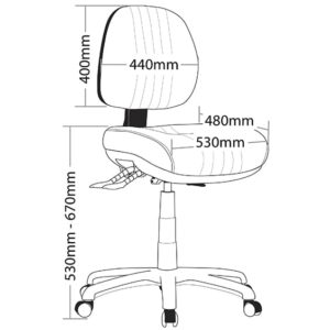 ST Safari Fabric Upholstered Ergonomic Task Chair
