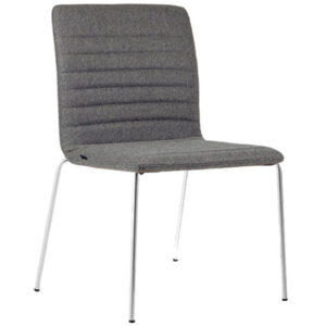 ST Smoke Timber Legs Fabric Upholstered Breakout Chair- Black