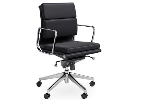 DD Milano Mid Back Chair- Chrome/Black