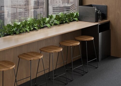 DD Cafe Bench With Bin And Cover